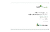 Go Triangle Rfq 19-003 Rus Bus Development Opportunity