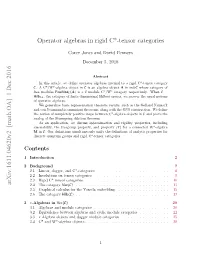 Operator Algebras in Rigid C*-Tensor Categories Arxiv:1611.04620V2
