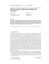 Dynamic Optical Scaling and Variable-Sized Characters
