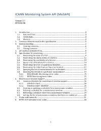 ICANN Monitoring System API (Mosapi)