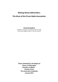 Making Waves Behind Bars: the Story of the Prison Radio Association