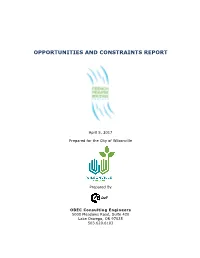 Opportunities and Constraints Report