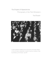 The Enigma of Appearances Photography of the Third Dimension