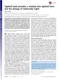 Typhoid Toxin Provides a Window Into Typhoid Fever and the Biology of Salmonella Typhi