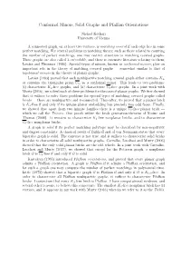 Conformal Minors, Solid Graphs and Pfaffian Orientations