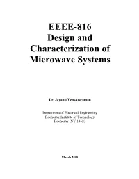 EEEE-816 Design and Characterization of Microwave Systems