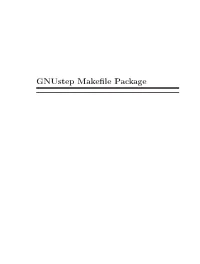 Gnustep Makefile Package