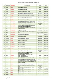 SSAE Video Library Sorted by SPEAKER