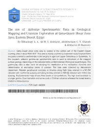 The Use of Airborne Spectrometric Data in Geological Mapping and Uranium Exploration at Qena-Quseir Shear Zone Area, Eastern Desert, Egypt by Elkhadragy A