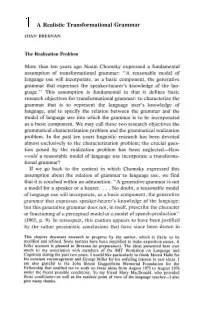 1A Realistic Transformational Grammar