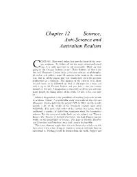 Chapter 12 Science, Anti-Science and Australian Realism