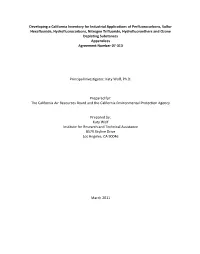 Developing a California Inventory for Industrial Applications Of