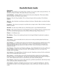 Macbeth Study Guide