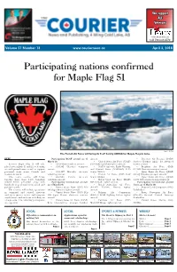 Participating Nations Confirmed for Maple Flag 51