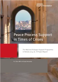 Peace Process Support in Times of Crises