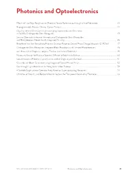 Photonics and Optoelectronics