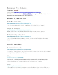 Resources: Free Software