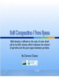 Soil Compaction / Pore Space