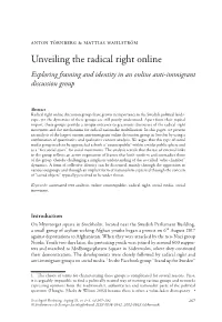 Unveiling the Radical Right Online Exploring Framing and Identity in an Online Anti-Immigrant Discussion Group