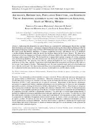 Abundance, Distribution, Population Structure, and Substrate Use of Ambystoma Altamirani Along the Arroyo Los Axolotes, State of Mexico, Mexico