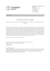 Ammonoid Intraspecific Variability