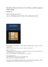 Aspects of Multilingualism in Turfan As Seen in Manichaean Texts