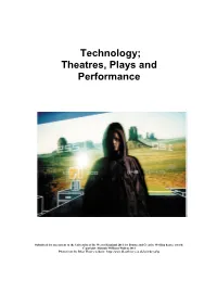 Chapter One – „Digital Technology and Theatres‟……………………………………7