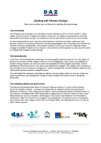 „Dealing with Climate Change“ How Communities Can Contribute to Tackling Climate Change