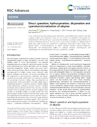 Direct Cyanation, Hydrocyanation, Dicyanation And