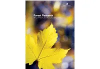 Forest Research Annual Report and Accounts 2002-2003
