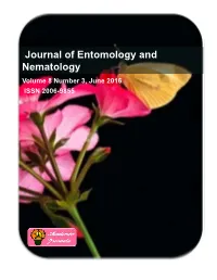 Journal of Entomology and Nematology Volume 8 Number 3, June 2016 ISSN 2006-9855