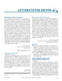 Letters to the Editor