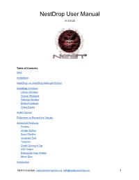 Nestdrop User Manual V1.0.0.22