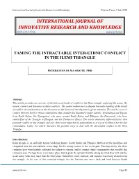 Taming the Intractable Inter-Ethnic Conflict in the Ilemi Triangle