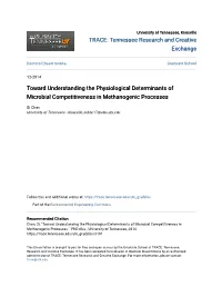 Toward Understanding the Physiological Determinants of Microbial Competitiveness in Methanogenic Processes