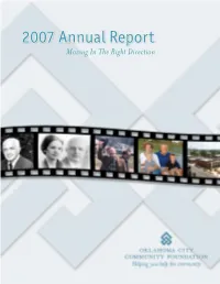 2007 Annual Report Moving in the Right Direction