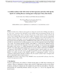 A Scalable Random Walk with Restart on Heterogeneous Networks with Apache Spark for Ranking Disease-Causing Genes Using Type-2 Fuzzy Data Fusion