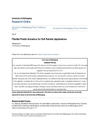 Flexible Fluidic Actuators for Soft Robotic Applications