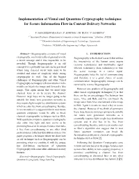 Implementation of Visual and Quantum Cryptography Techniques for Secure Information Flow in Content Delivery Networks