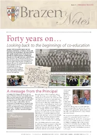 Brazen Notes Issue 18, Michaelmas 2014