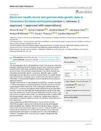 Electronic Health Record and Genome-Wide Genetic Data In