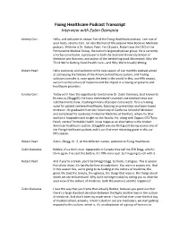 Fixing Healthcare Podcast Transcript Interview with Zubin Damania