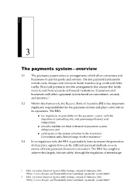 The Payments System—Overview