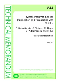 Towards Improved Sea Ice Initialization and Forecasting with the IFS