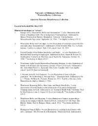 University of Oklahoma Libraries Western History Collections