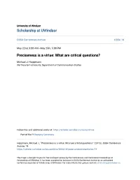 What Are Critical Questions?