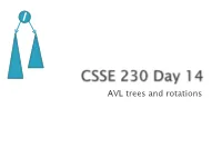 AVL Trees and Rotations