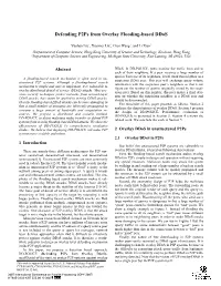 Defending P2ps from Overlay Flooding-Based Ddos