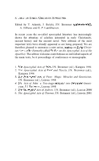 Edited by T. Adamik, J. Bolyki, JN Bremmer (Editor-In-Chiej)