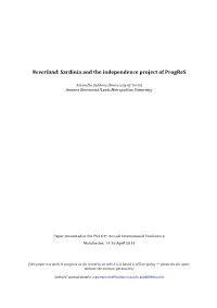 Neverland: Sardinia and the Independence Project of Progres
